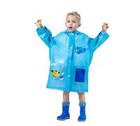 amo nenes Chubasquero Ligero Niños Niñas, Impermeable EVA Poncho de Lluvia Reutilizable con Funda para Mochila de Dibujos Animados, Deportivo, Unisex, 1-12 Años, L Elefante
