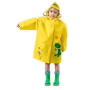 amo nenes Chubasquero Ligero Niños Niñas, Impermeable EVA Poncho de Lluvia Reutilizable con Funda para Mochila de Dibujos Animados, Deportivo, Unisex, 1-12 Años, XL Dinosaurio
