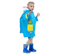 amo nenes Chubasquero Ligero Niños Niñas, Impermeable EVA Poncho de Lluvia Reutilizable con Funda para Mochila de Dibujos Animados, Deportivo, Unisex, 1-12 Años, L Oso