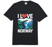 Amo Noruega Fiordo Escénico Amor Naturaleza Comfort Colors Adult Heavyweight T-Shirt