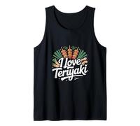 Amo Teriyaki Deliciosa Cocina Asiática Amante Camiseta sin Mangas