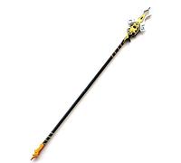 AMOC Genshin Conjunto de cosplay de 180 cm, arma de cosplay de ZhongLi, Vortex Vanquisher con lanza extraíble, punta de lanza plateada