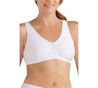 Amoena Womens Frances Front-Closure Leisure Bra, White, Large US
