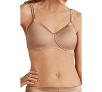 Amoena Women's Lara Satin Pocketed Seamless Wire Free T-Shirt Bra, Nude, 40B