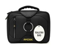 AMOGIE Kit de viaje de artículos de tocador, organizador de cosméticos, bolsa de viaje con gancho giratorio para colgar artículos de tocador, kit de dopp resistente al agua para productos de cuidado