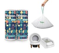 AMOGOGOPET Paquete de 50 bolsas de arena para gatos, compatibles con PetSafe Clumping y SmartSpin automática, bolsas de basura de gran capacidad, resistentes, a prueba de fugas, bolsas de basura con