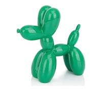 AMOIENSIS Estatua de Perro con Globo, Escultura de Animal de Perro de Globo Verde de 4 Pulgadas, pequeños Nick nacks para decoración de estantes, decoración e tica pequeña de Escritorio