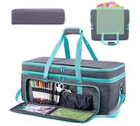 AMOIGEE Funda de transporte para Cricut Maker 3, Maker 4, Explore Air 2, Explore 3, Explore 4, bolsa de transporte de doble capa con cubierta antipolvo, organizador de almacenamiento para accesorios y