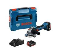 Bosch Professional 18V System amoladora angular a batería GWS 18V-8 (diámetro del disco de 125 mm, incl. 2 baterías GBA 4.0Ah, cargador GAL 18V-40, L-BOXX)