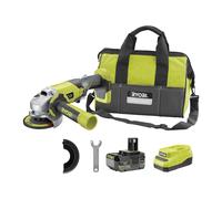 Amoladora Sin Cable Ryobi ONE+ R18AG-140S/ 1 Batería 18V 4.0 Ah/ Cargador 2.0 A/ Bolsa de Transporte