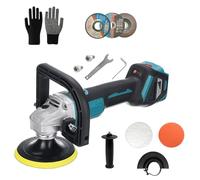 Amoladora Angular Bateria y Pulidora Inalámbrica 2 en 1, Compatible con Makita Batería de 18 V, Disco de 125 MM, 800 Vatios, 9500 RPM, para Corte, Desbaste y Pulido (Sin Batería)