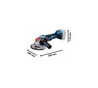 Bosch Professional 18V System amoladora angular batería GWX 18V-10 con X-LOCK (Ø disco: 125 mm, in ubierta protectora, empuñadura auxiliar, sin batería/cargador)