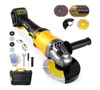 Amoladora angular con batería para Dewalt de 18 V/20 V (sin batería), herramienta de lijado sin cepillo con 10.000 rpm con cuchillas de lijado de 125 mm para cortar, lijar, pulir (8 cuchillas de