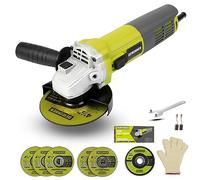 Amoladora Angular con Tapa Protectora, DEWINNER 220-240V Professional de Pulido Corte Esmerilado, 6 discos, Corte:115MM, 850W, Para desbastar y pulir corte