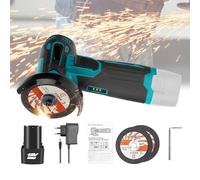 Amoladora angular eléctrica de 12 V, 3/4 pulgada, pulidora litio, minimáquina corte sin escobillas/cepillada, batería recargable(SET 2)