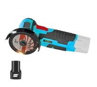 Amoladora angular eléctrica de litio 12 V y 3/4 pulgadas, batería recargable, pulidora sin escobillas/cepillada, minimáquina corte(10 pcs blades)