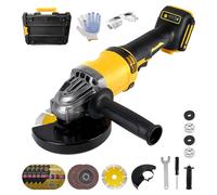 Amoladora angular inalámbrica para batería Dewalt de 18 V 20 V, 125 mm, 10.000 rpm, herramienta de separación, amoladora eléctrica, motor sin escobillas, con 6 cuchillas para cortar madera, plástico