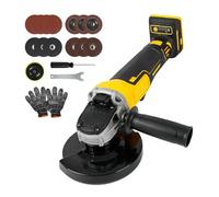 Amoladora angular inalámbrica para batería Dewalt de 18 V/20 V, herramienta de amoladora sin escobillas de 8000 RPM con cuchillas de molienda de 125 mm para cortar, moler, pulir (sin batería)
