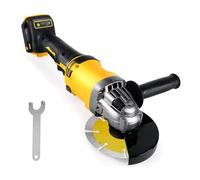 Amoladora angular inalámbrica para batería Dewalt de 20V (SIN batería), herramienta de amoladora sin escobillas de 10000RPM con discos de amolar de 125mm para cortar, amolar, pulir (3 accesorios)