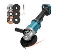 Amoladora angular inalámbrica para batería Makita de 18 V/20 V (sin batería), herramienta de amoladora sin escobillas de 10000 RPM con cuchillas de molienda de 125 mm para cortar, moler, pulir