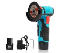 Amoladora angular inalámbrica, pulidora de coche, eléctrica, sin escobillas, 12 V, 16800 RPM, 5 discos, 2 baterías,0 Ah y cargador gran potencia