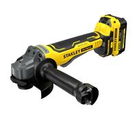 Amoladora angular inalámbrica Stanley V20 sin escobillas, 2 x 4,0 Ah, 18 V, SFMCG700M2K