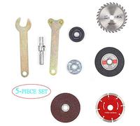 Amoladora angular taladro eléctrico manual, juego 5 piezas corte y pulido, disco de pulido de disco de corte de madera para baldosas de metal, utilizado para amoladora angular de taladro eléctrico