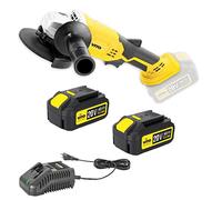 Amoladora de ángulo inalámbrica 20 V vitopower + 2 baterías 4.0 AH + cargador rápido