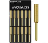 Amoladora de cadena de motosierra de diamante para sierras eléctricas y de gas con acabado chapado en titanio en color dorado, paquete de dos unidades (I)