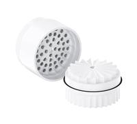 Amoladora de cerámica sin dientes premium Calabasas blanco, sin dientes, revestimiento de nanocerámica, 5 piezas | molino de flores (Mill) | incluye tapa de almacenamiento y colador fino (blanco)