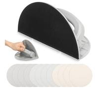 Amoladora de esquina para paneles de yeso, soporte para papel de lija semicircular con 12 papeles de lija autoadhesivos (grano 120/180/240), 90°, diseño de ángulo derecho, lijadora de mano para