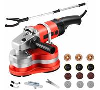 Amoladora De Pared Portátil De Tres Cabezales, Amoladora De Concreto 2800 W, Amoladora De Cemento para Paredes Y Pisos, Pulidora con Barra Telescópica Extensible