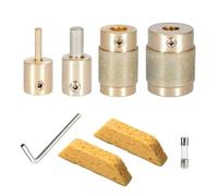 Amoladora De Vidrio 4200r/Min MáQuina De Pulir Vidrieras,Molino De Vidrio Coloreado PortáTil Con Broca Diamante,Esponja,Lima Diamante,Gafas Protectoras,Cepillo,Guantes Y Vidrio 7 Colores ,A