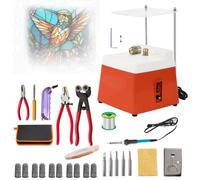 Amoladora De Vitrales PortáTil De 65W, Miniherramienta De Pulido De 4200 Rpm con Brocas De 5/8" Y 1" Y Deflector Contra Salpicaduras, Herramienta para Pulir CeráMica De Vidrio(Orange)