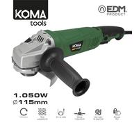 EDM Amoladora eléctrica KOMA TOOLS 1050 W Ø115 mm 22,8 x 35,5 cm