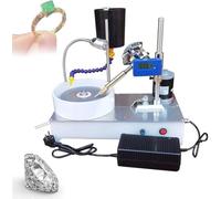 Amoladora gemas escritorio, máquina facetar gemas, motor alambre cobre, adaptador corriente independiente, bajo nivel ruido, ideal for cuchillos, sellos, piedras preciosas naturales(Digital display)