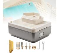Amoladora portátil de cerámica y vidrio de 150 W, herramienta de pulido de doble capa con 4 puntas, amoladora de vidrieras, for joyería y decoración del hogar.