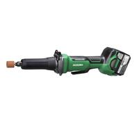 Amoladora recta inalámbrica sin escobillas HIKOKI de 18 V con pinza de 6 mm para trabajar en espacios reducidos GP18DBWGZ