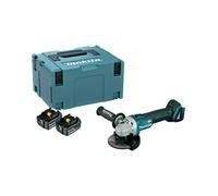 Amoladora sin cable makita dga504rmj 18v disco de 125mm, 2 baterías 4 ah + malet