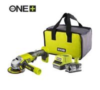 Amoladora Sin Cable Ryobi ONE+ R18AG-140S/ 1 Batería 18V 4.0 Ah/ Cargador 2.0 A/ Bolsa de Transporte