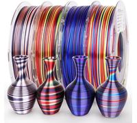 AMOLEN Filament PLA Filamento para Impresora 3D de Madera Oscura, Filamento PLA de 1,75 mm, Precisión Dimensional +/- 0,02 mm, 200 g x 4 bobinas