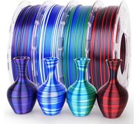 AMOLEN Filament PLA Filamento para Impresora 3D de Madera Oscura, Filamento PLA de 1,75 mm, Precisión Dimensional +/- 0,02 mm, 200 g x 4 bobinas