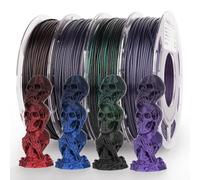 AMOLEN Filament PLA Filamento para Impresora 3D de Madera Oscura, Filamento PLA de 1,75 mm, Precisión Dimensional +/- 0,02 mm, 200 g x 4 bobinas