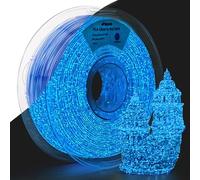 AMOLEN Filamento PLA que brilla en la oscuridad, filamento de impresora 3D PLA brillante de 1.75 mm, color azul luciérnaga