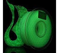AMOLEN PLA Filamento Impresora 3D 1.75mm Shining Glow in the Dark Verde 1KG,+/- 0.03mm Materiales de Impresión 3D para Impresora 3D y Lápiz 3D