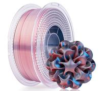AMOLEN Silk PLA - Paquete de filamentos para impresora 3D, 4 colores en 1, filamento de 1.75 mm, multicolor desde 4 ángulos, azul/rojo/blanco/negro