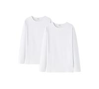 AMOMÍ Camiseta Hombre Manga Larga Cuello Redondo Elástica Algodón Suave Cómoda Transpirable Básica Casual Interior Exterior Moderna Versátil Marca Española Pack 2 (FR/ES Letra XL Blanco)