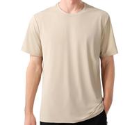 AMOMÍ Camiseta Hombre Pack de 2 Básica Manga Corta Cuello Redondo Camiseta atlética Transpirable Tela Ligera Verano Gimnasio Entrenamiento Correr (FR/ES, Letras, XL, Regular, Regular, Camel)