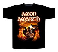 Amon Amarth - Camiseta para hombre, 100% algodón, diseño de la Muerte en el fuego, Negro , L