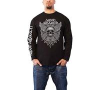 Amon Amarth T Shirt Gris Skull Nuevo Oficial De Los Hombres Negro Long Sleeve Size XL